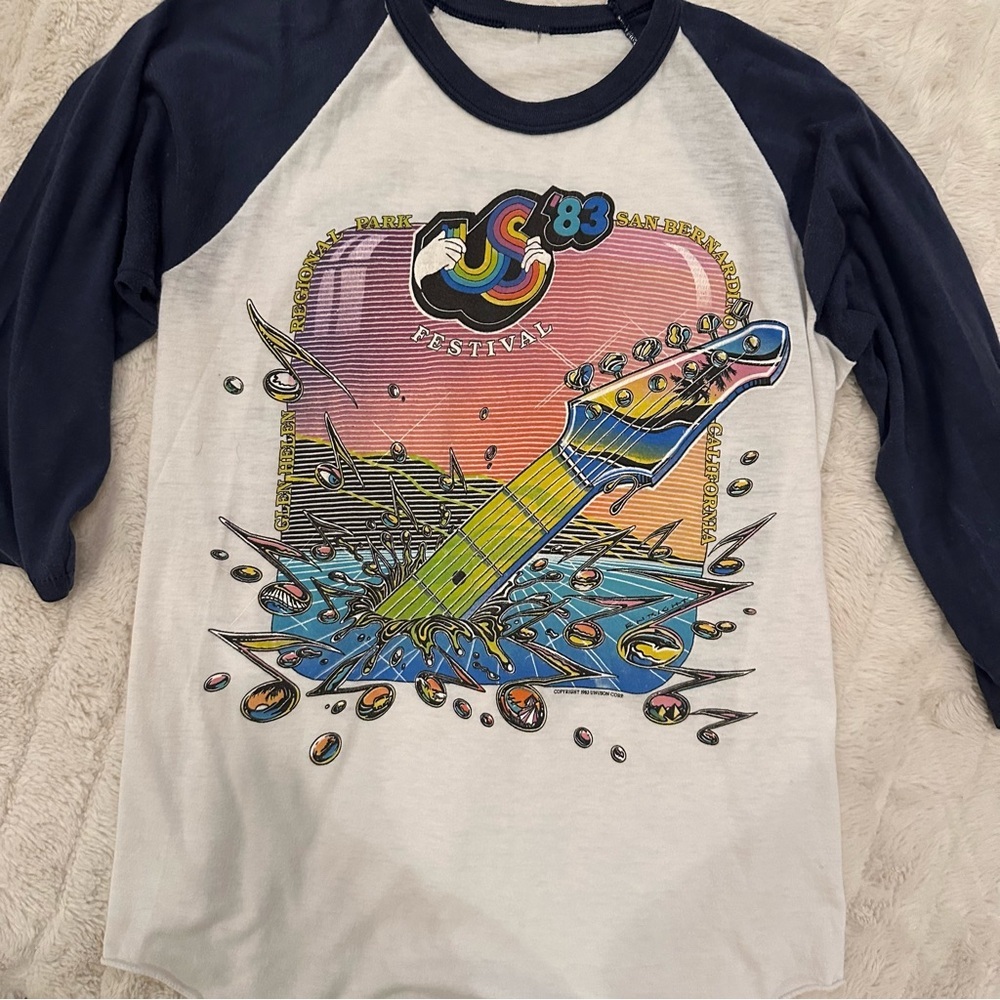 Vintage Original 1983 US Festival Rock Concert Tee Size Small - Picture 6 of 11